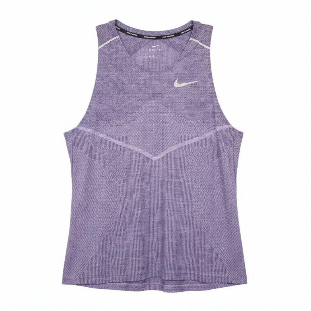 Nike Dri-FIT Knit Running Tank Top Purple XL Athletic Activewear Gym Shirt